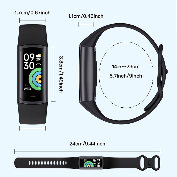 C68L IP67 Waterproof Smart Bracelet Sport Fitness Tracker(Dark Blue)