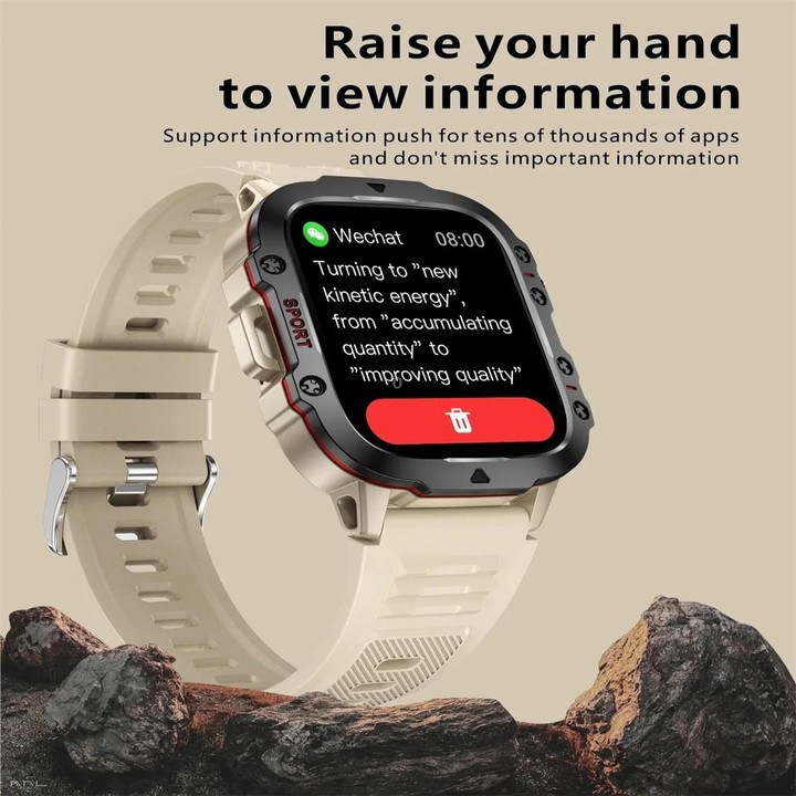 QX11 1.96 inch Color Screen Smart Watch Slub Steel Strap Support Bluetooth Call(Black)