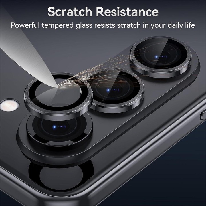 For Samsung Galaxy Z Fold6 ENKAY Hat-Prince 9H Rear Lens Aluminium Alloy Tempered Glass Film(Golden)