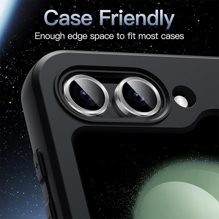 For Samsung Galaxy Z Flip6 ENKAY Hat-Prince 9H Rear Lens Aluminium Alloy Tempered Glass Film(Black)