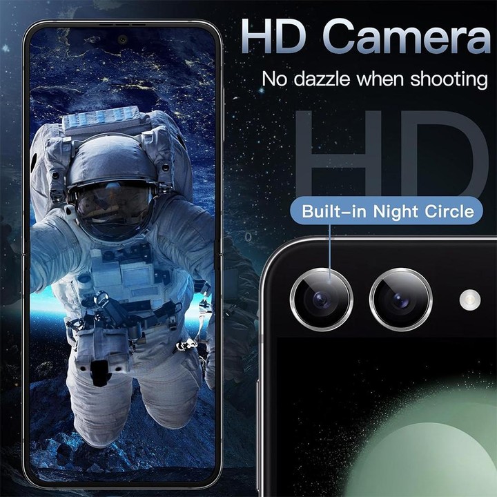 For Samsung Galaxy Z Flip6 ENKAY Hat-Prince 9H Rear Lens Aluminium Alloy Tempered Glass Film(Golden)