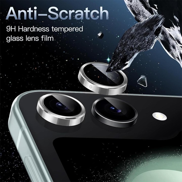 For Samsung Galaxy Z Flip6 ENKAY Hat-Prince 9H Rear Lens Aluminium Alloy Tempered Glass Film(Light Blue)