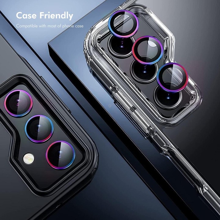 For Samsung Galaxy S24 FE 5G ENKAY Hat-Prince 9H Rear Camera Lens Aluminium Alloy Tempered Glass Film(Black)
