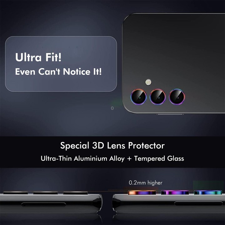 For Samsung Galaxy S24 FE 5G ENKAY Hat-Prince 9H Rear Camera Lens Aluminium Alloy Tempered Glass Film(Black)