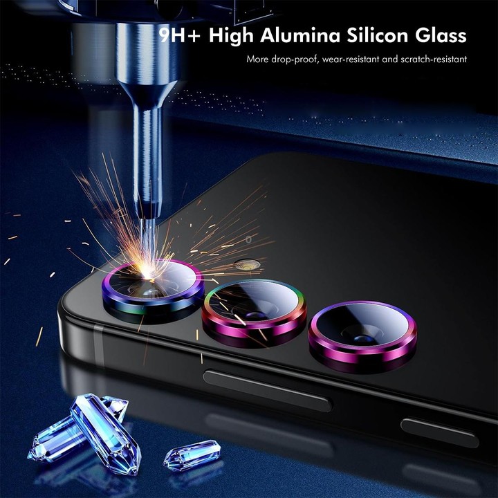 For Samsung Galaxy S24 FE 5G ENKAY Hat-Prince 9H Rear Camera Lens Aluminium Alloy Tempered Glass Film(Black)