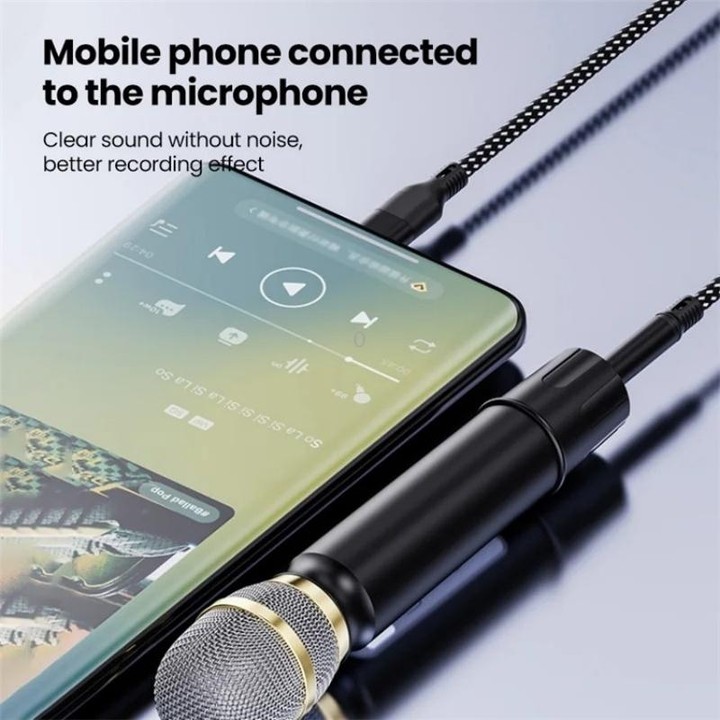 JS-101 USB-C / Type-C to 3.5mm Audio Cable Braided HiFi Sound AUX Cord, Length: 1.2m