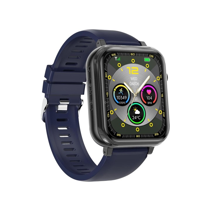 G18 1.83 inch Color Screen Smart Watch Silicone Strap, Support Noninvasive Blood Sugar / Uric Acid(Blue)