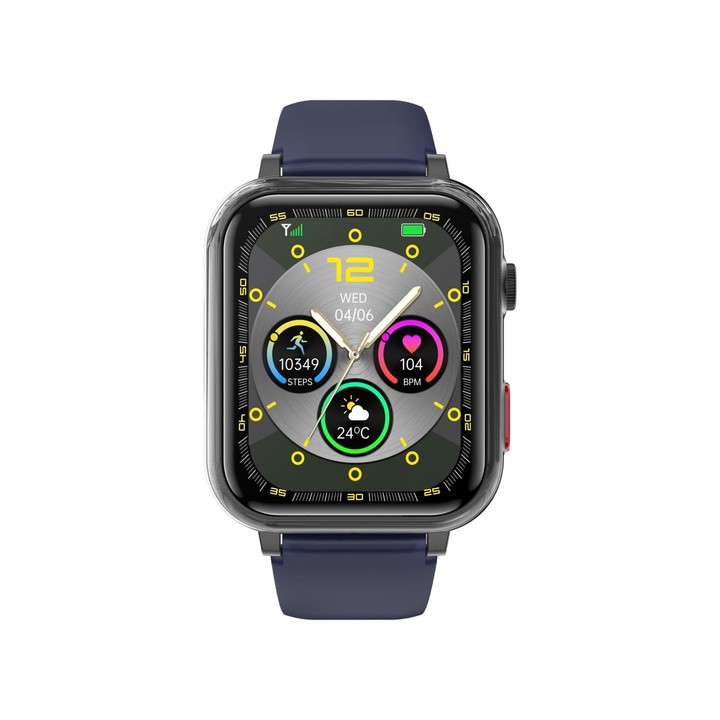 G18 1.83 inch Color Screen Smart Watch Silicone Strap, Support Noninvasive Blood Sugar / Uric Acid(Blue)