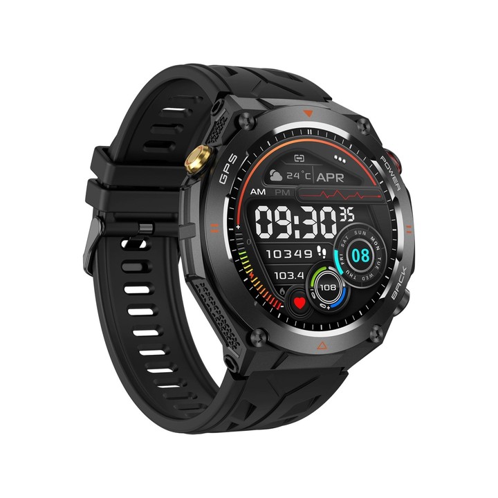 KC82 1.45 inch Color Screen Smart Watch, Support Bluetooth Call / Health Monitoring(Black)