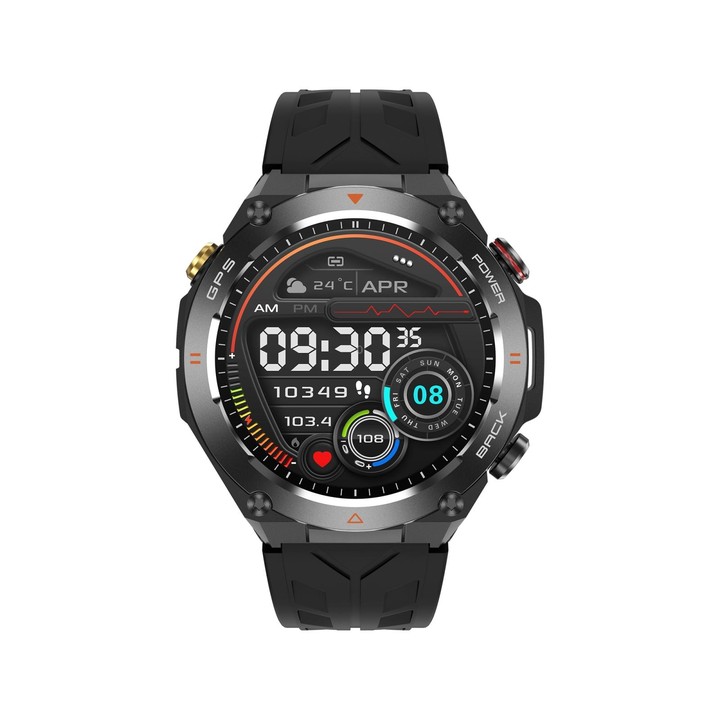 KC82 1.45 inch Color Screen Smart Watch, Support Bluetooth Call / Health Monitoring(Black)
