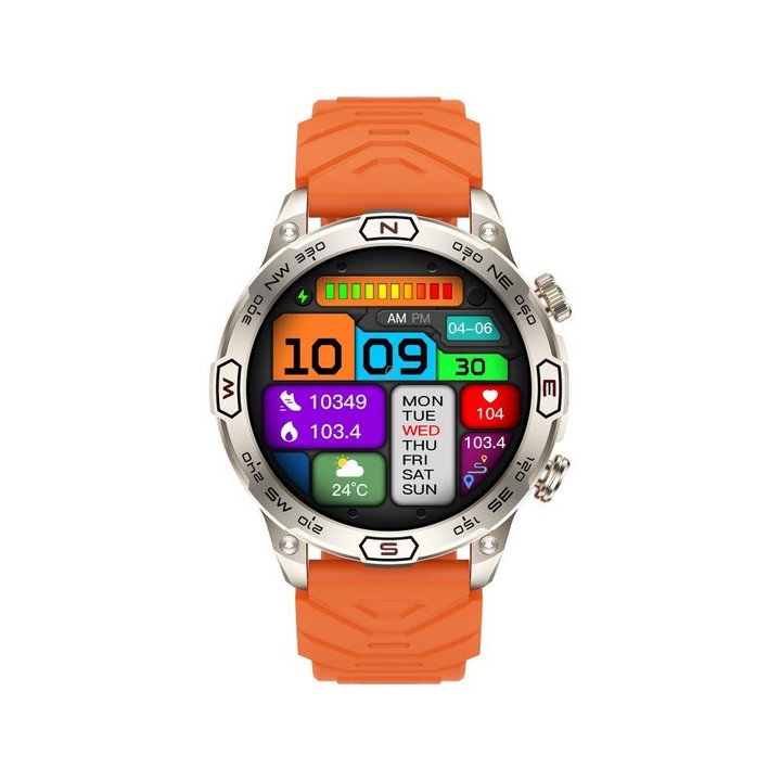 KC86 1.43 inch Color Screen Smart Watch, Support Bluetooth Call / Health Monitoring(Orange)