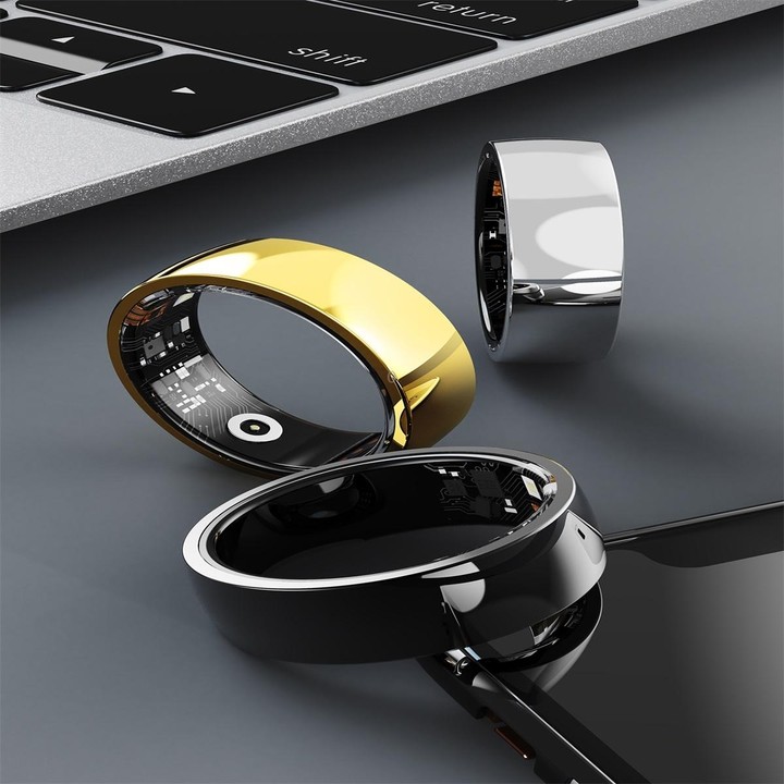 R09M SIZE 18 Smart Ring, Support Health Monitoring / Care For Families(Gold)