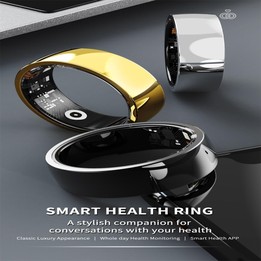 R09M SIZE 18 Smart Ring, Support Health Monitoring / Care For Families(Gold)