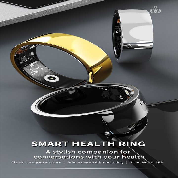 R09M SIZE 18 Smart Ring, Support Health Monitoring / Care For Families(Gold)