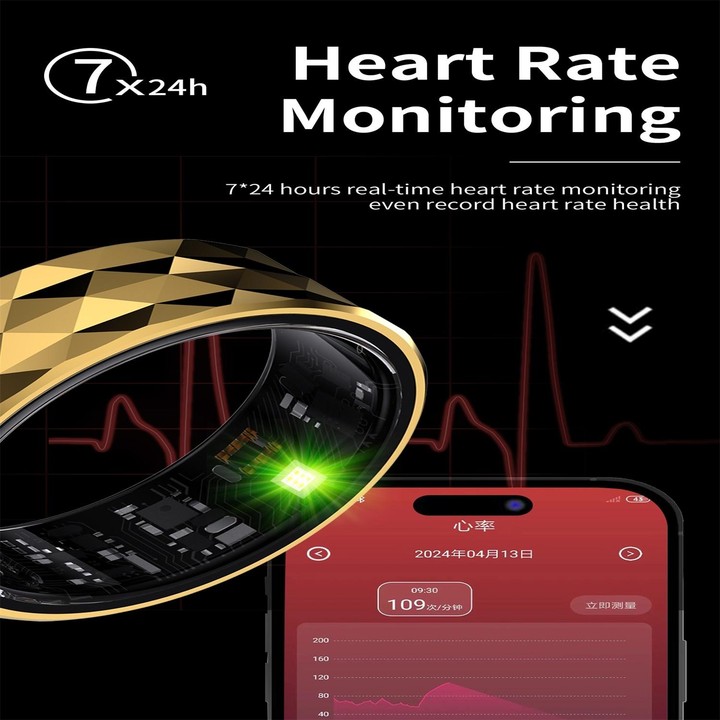 R12M SIZE 18 Smart Ring, Support Health Monitoring / Multiple Exercise Modes(Silver)