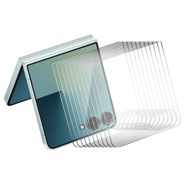 For Galaxy Z Flip7 5G Outer Screen 10pcs ENKAY 9H Big Arc Edge High Aluminum-silicon Tempered Glass Film