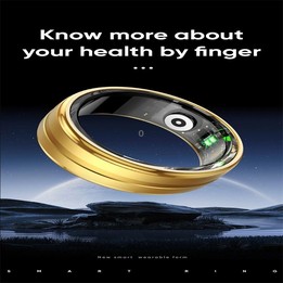 R06 SIZE 8 Smart Ring, Support Heart Rate / Blood Oxygen / Sleep Monitoring / Multiple Sports Modes(Gold)