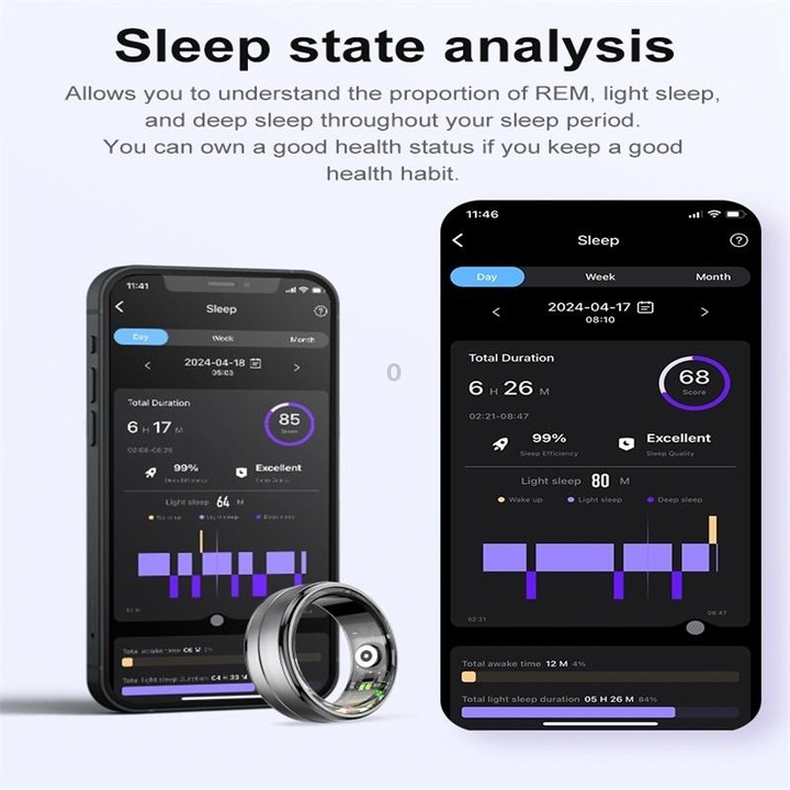 R06 SIZE 12 Smart Ring, Support Heart Rate / Blood Oxygen / Sleep Monitoring / Multiple Sports Modes(Gold)