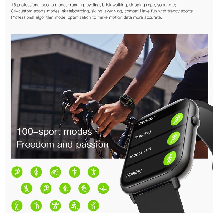 Q19 Max 2.1 inch HD Screen Waterproof Sports Business Smart Watch(White)