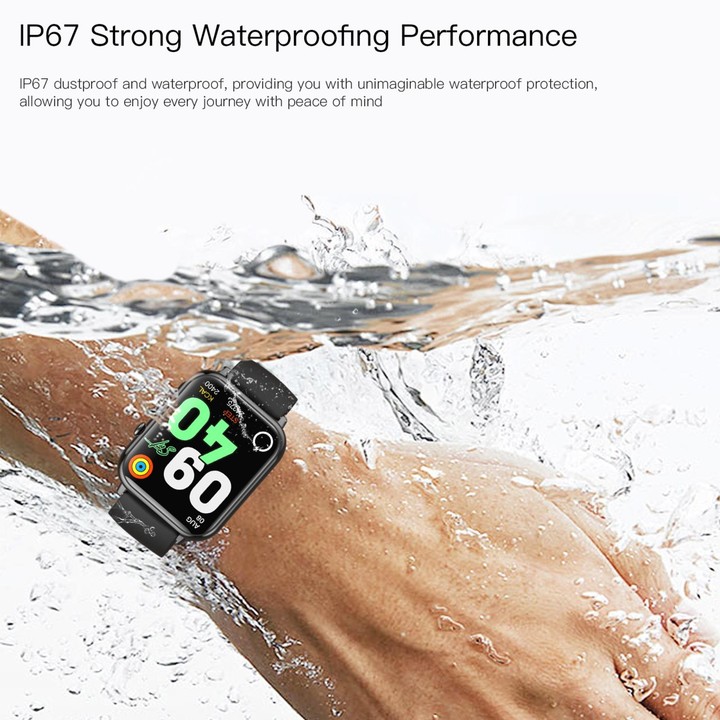 Q19 Max 2.1 inch HD Screen Waterproof Sports Business Smart Watch(Black)