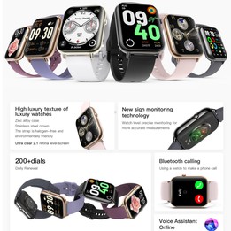 Q19 Max 2.1 inch HD Screen Waterproof Sports Business Smart Watch(Wine Red)
