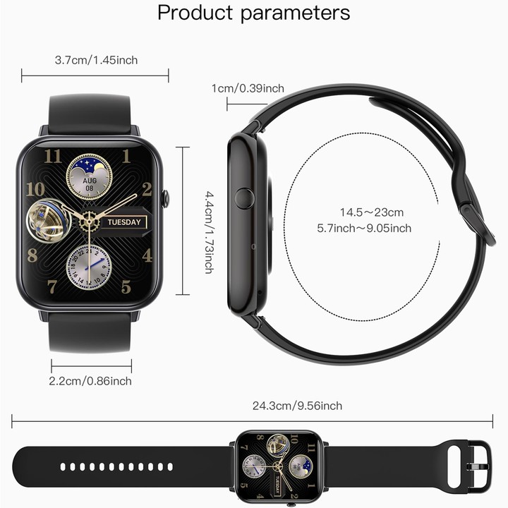 Q19 Max 2.1 inch HD Screen Waterproof Sports Business Smart Watch(Purple)