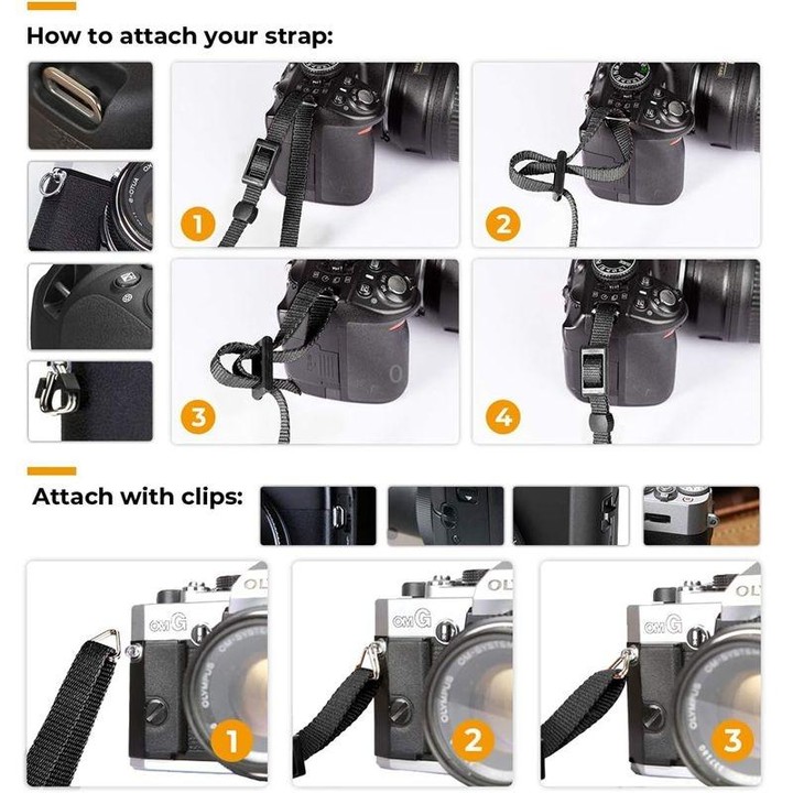 Camera Strap Canvas Neck Shoulder Strap with Quick Release Buckles for DSLR / SLR Camera