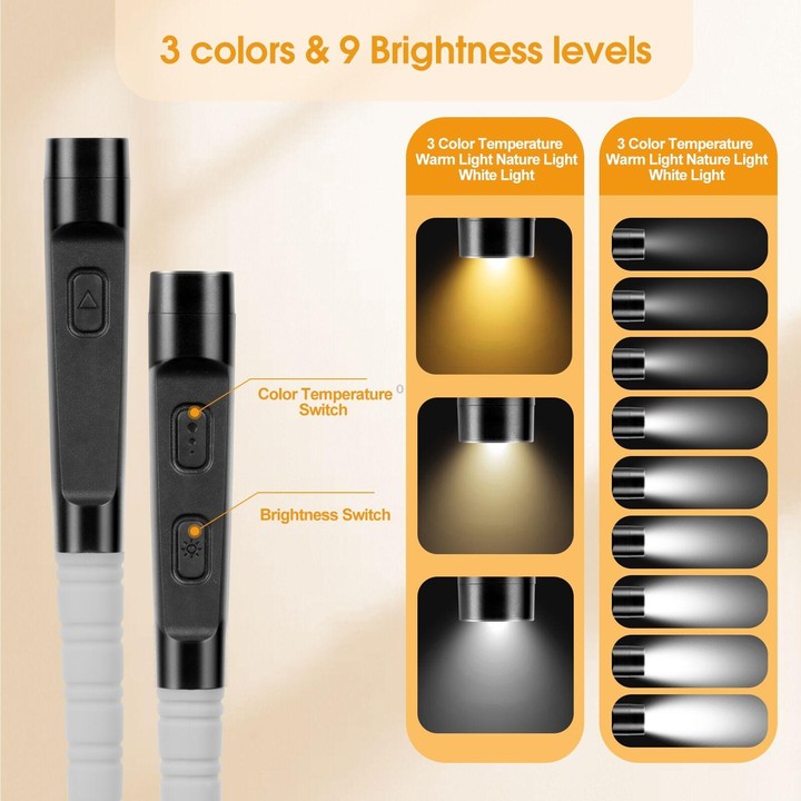 Three-tone Light LED Hanging Neck Light Emergency Light Eye Protection Reading Light