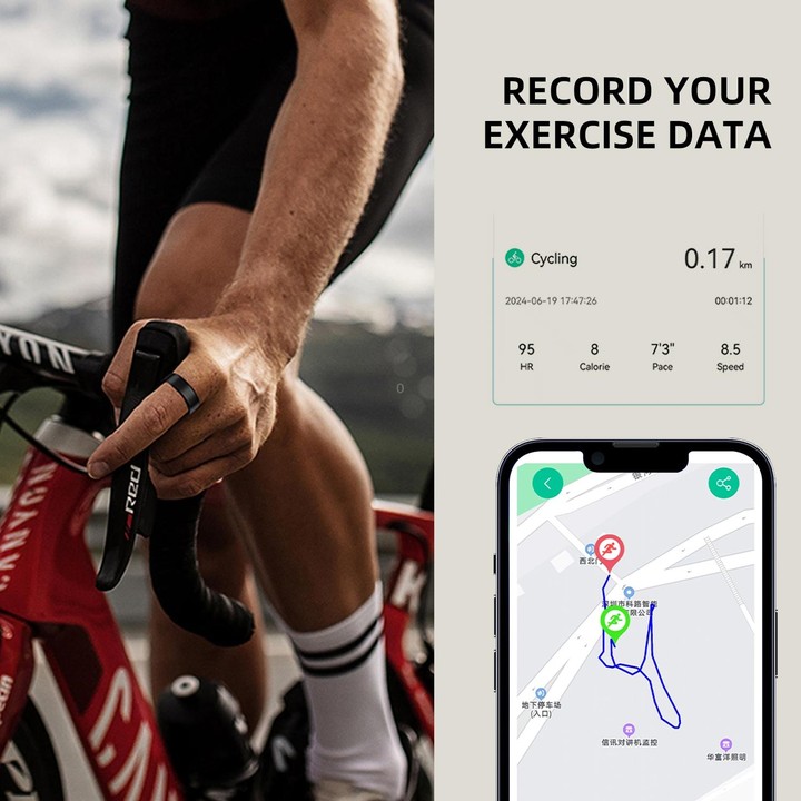 R11M SIZE 7 Smart Ring, Support Heart Rate / Blood Oxygen / Sleep / Multiple Sports Modes(Gold)