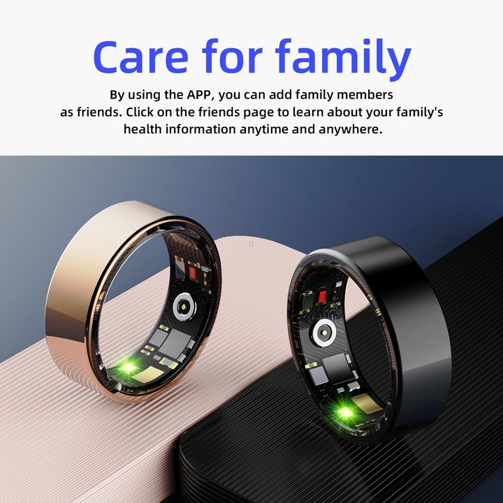R11M SIZE 8 Smart Ring, Support Heart Rate / Blood Oxygen / Sleep / Multiple Sports Modes(Gold)
