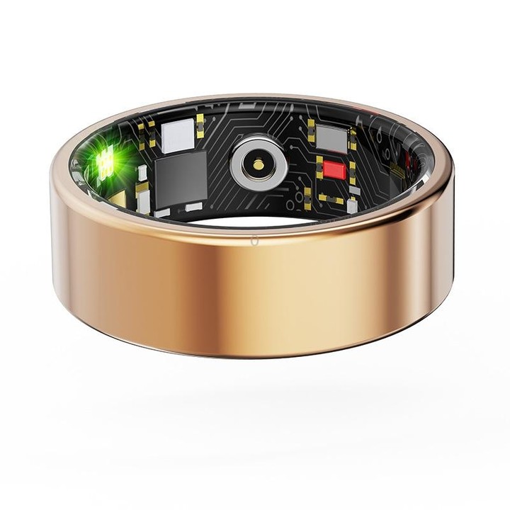R11M SIZE 12 Smart Ring, Support Heart Rate / Blood Oxygen / Sleep / Multiple Sports Modes(Gold)