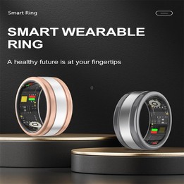 R18 SIZE 9 Smart Ring, Support Heart Rate / Blood Oxygen / Sleep/ Multiple Sports Modes(Gold)