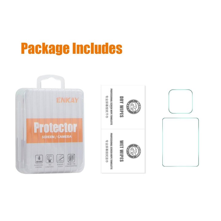For GoPro LIT HERO ENKAY 0.2mm 9H Tempered Glass Screen Protector Front ＆ Back Camera Film
