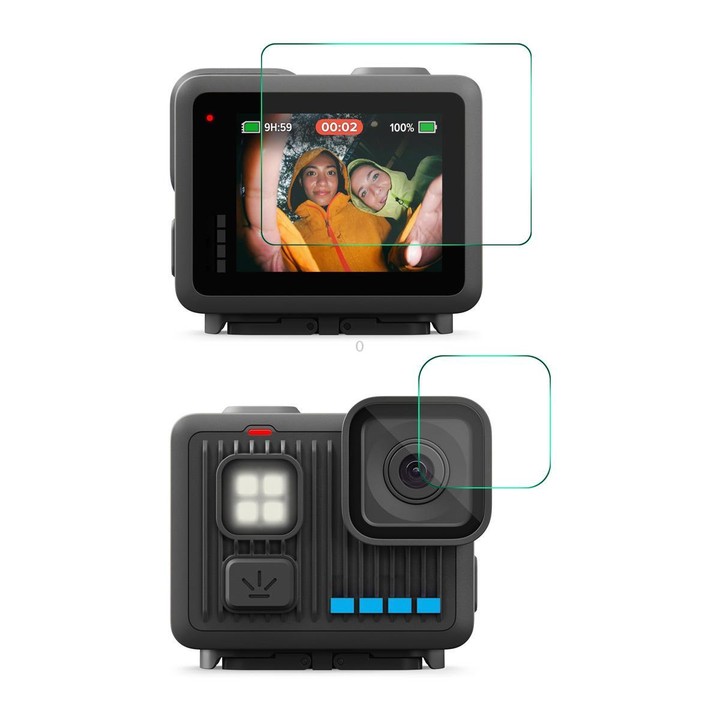 For GoPro LIT HERO ENKAY 0.2mm 9H Tempered Glass Screen Protector Front ＆ Back Camera Film