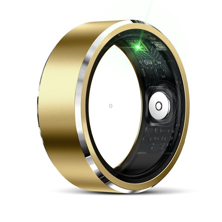 R5 SIZE 8 Smart Ring, Support Health Monitoring / Multiple Sports Modes(Gold)