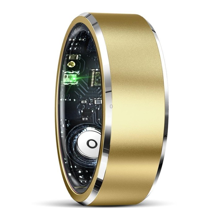R5 SIZE 8 Smart Ring, Support Health Monitoring / Multiple Sports Modes(Gold)