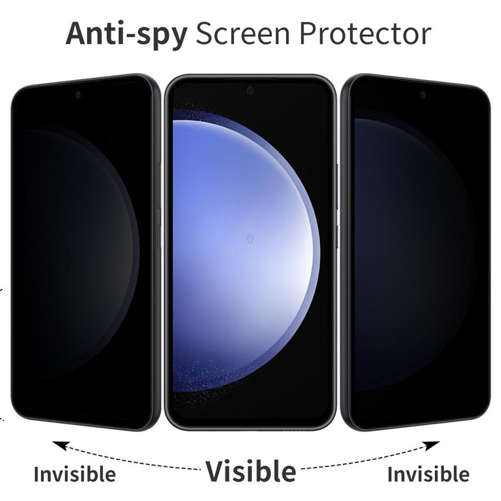 For Samsung Galaxy S23 FE 5G NORTHJO A++ 28 Degree Privacy Full Glue Silk Printing Tempered Glass Film