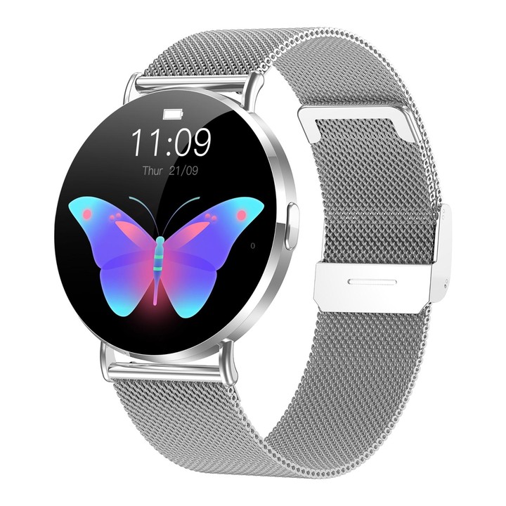 KM88 1.32 inch Color Screen Smart Watch, Support Bluetooth Call / Health Monitoring(Silver)