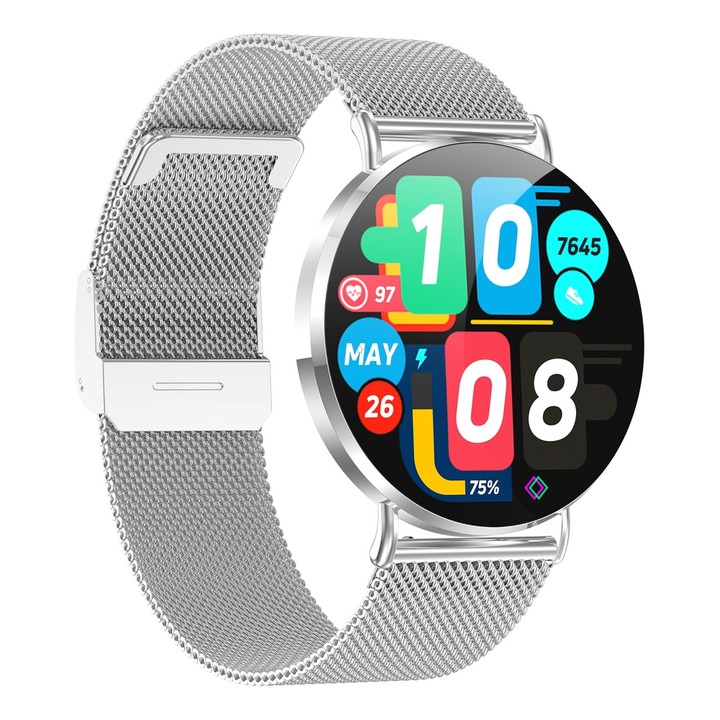 KM88 1.32 inch Color Screen Smart Watch, Support Bluetooth Call / Health Monitoring(Silver)