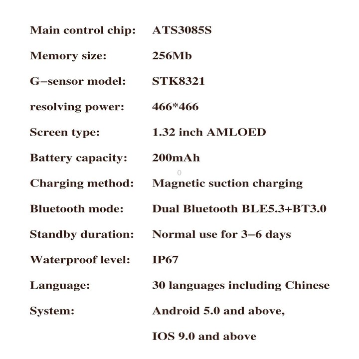 KM88 1.32 inch Color Screen Smart Watch, Support Bluetooth Call / Health Monitoring(Silver)