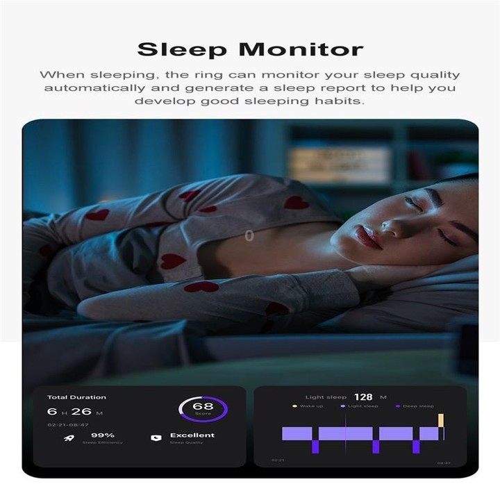 R09 SIZE 10 Smart Ring, Support Heart Rate / Blood Oxygen / Sleep Monitoring / Multiple Sports Modes(Black)