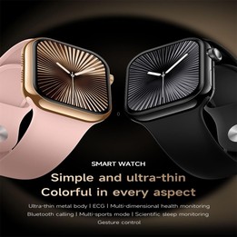 KL08 2.04 inch Color Screen Smart Watch Silicone Strap, Support Bluetooth Call(Pink)
