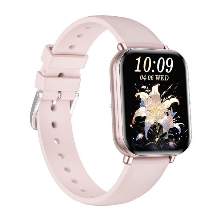 KM66 1.75 inch Color Screen Smart Watch Silicone Strap, Support Bluetooth Call(Pink)