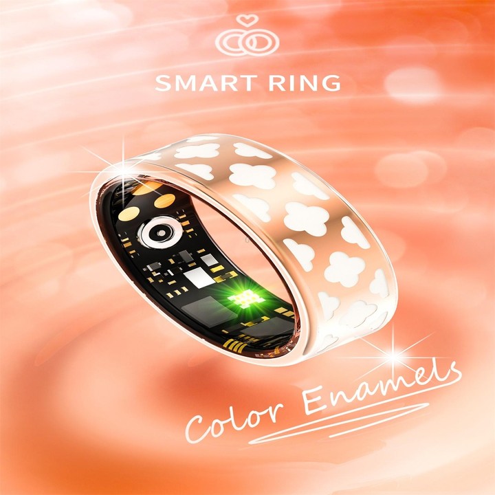 R10M SIZE 8 Smart Ring, Support Heart Rate / Blood Oxygen / Sleep Monitoring / Multiple Sports Modes(Rose Gold)