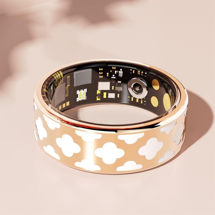 R10M SIZE 8 Smart Ring, Support Heart Rate / Blood Oxygen / Sleep Monitoring / Multiple Sports Modes(Rose Gold)