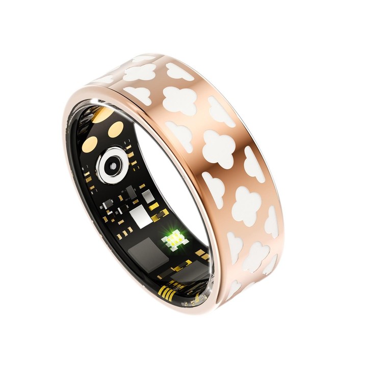 R10M SIZE 10 Smart Ring, Support Heart Rate / Blood Oxygen / Sleep Monitoring / Multiple Sports Modes(Rose Gold)