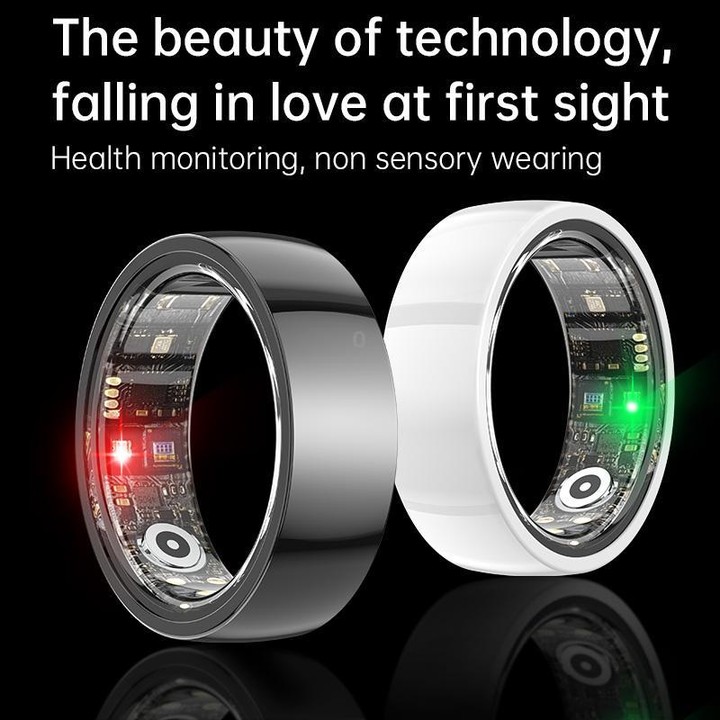 R1000 SIZE 12 Smart Ring, Support Heart Rate / Blood Oxygen / Sleep / Multiple Sports Modes(White)