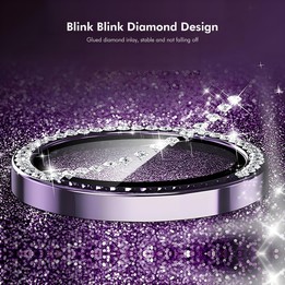 For Samsung Galaxy A16 ENKAY AR Anti-reflection Individual Diamond Ring Camera Lens Glass Full Film(Deep Purple)