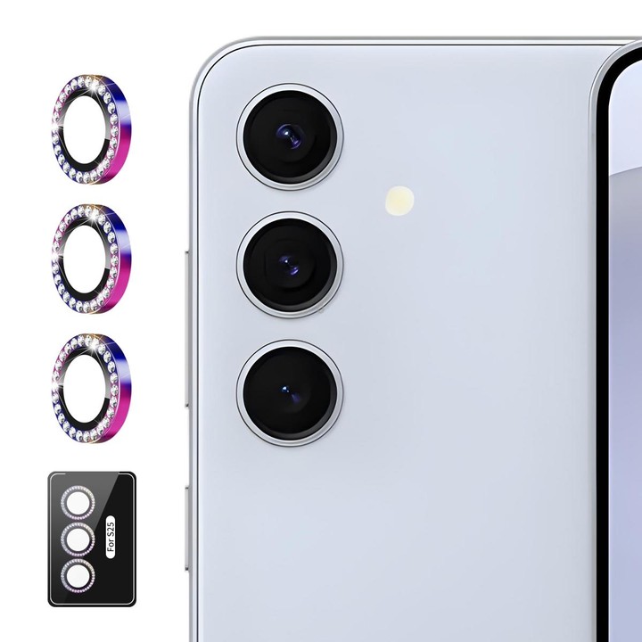 For Samsung Galaxy A16 ENKAY AR Anti-reflection Individual Diamond Ring Camera Lens Glass Full Film(Colorful)