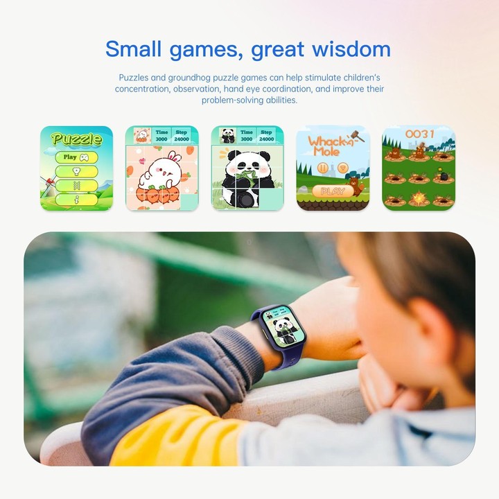 Wish 6 1.69 inch TFT Color Screen IP68 Waterproof Children Companion Smart Watch(Blue)